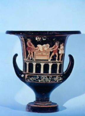 Assteas. Cratere con scena di commedia (Berlino, Staatliche Museen). Berlino, Staatliche Museen