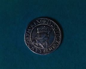 Berlinga . Recto della lira milanese in argento del sec. XVI recante l'effigie di Ludovico XII d'OrlÃ©ans.Milano, M. Castello