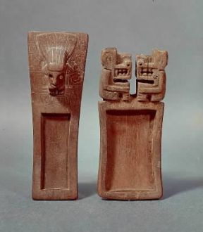 Cile. Recipienti lignei della civiltÃ  precolombiana degli AtacamÃ±os (New York, American Museum of Natural History).New York, American Museum of Natural History