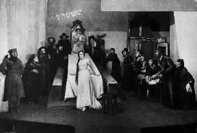 Ebrei . Scena di un dramma rappresentato a Mosca dall'HabimÃ .De Agostini Picture Library