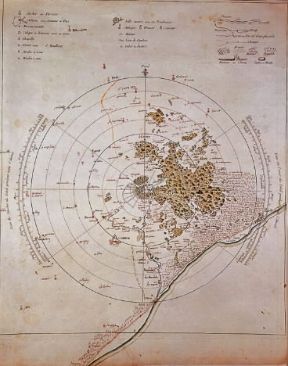 Jean-Baptiste Bourguignon d'Anville. Carta topografica del 1750 (Parigi, BibliothÃ¨que Nationale).De Agostini Picture Library