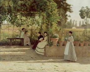 Silvestro Lega. Il pergolato (Milano, Brera).Milano, Brera