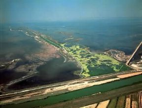 Valli di Comacchio . Veduta aerea.De Agostini Picture Library / Pubbliaerfoto