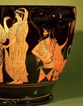 Eumolpo raffigurato in uno skÃ½phos di Makron (Londra, British Museum).De Agostini Picture Library