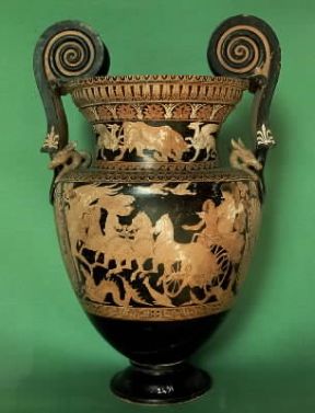 Falisco. Cratere con il rapimento di Cefalo da parte di Eos (Roma, Museo Nazionale di Villa Giulia).De Agostini Picture Library