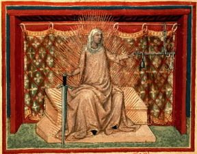 Francesco da Barberino. Una miniatura del manoscritto Documenti d'amore, raccolta di precetti in versi sciolti del 1314 (Roma, Biblioteca Apostolica Vaticana).De Agostini Picture Library