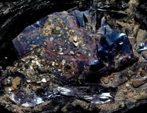 Covellite. Cristalli del minerale.De Agostini Picture Library / A. Rizzi