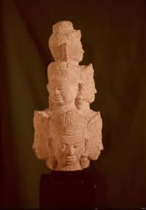 Lop Buri. Scultura policefala a otto teste (sec. VIII-IX; Parigi, MusÃ©e Guimet).Parigi, MusÃ©e Guimet