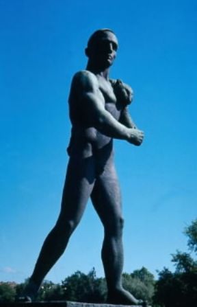 VÃ¤inÃ¶ Aaltonen. Scultura virile nella cittÃ  finlandese di Tampere.De Agostini Picture Library/2P