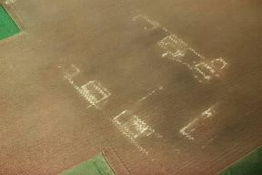 Archeologia. Planimetria di una villa gallo-romana rilevata per mezzo della prospezione aerea.De Agostini Picture Library