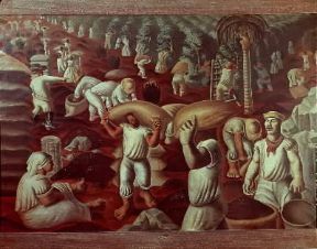 Candido Portinari. Il caffÃ© (Rio de Janeiro, Museo di Belle Arti).De Agostini Picture Library/G. Dagli Orti