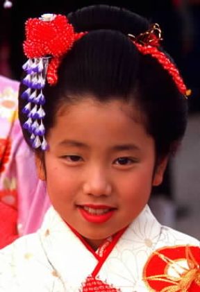Capello. Capelli lissotrichi (bambina giapponese).De Agostini Picture Library/M. Leigheb