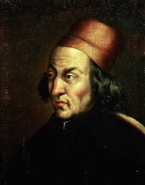 Marsilio Ficino in un dipinto conservato nel Palazzo Reale di Versailles.De Agostini Picture Library/G. Dagli Orti