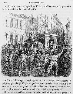 I promessi sposi. Una incisione di F. Golin per una edizione illustrata.De Agostini Picture Library/G. Cigolini