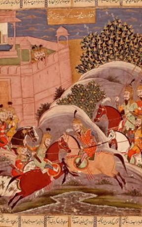 Iran . Miniatura da un manoscritto del Libro dei re di Firdusi (Chantilly, MusÃ©e CondÃ©).De Agostini Picture Library/M. Seemuller