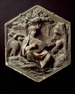 Luca Della Robbia . La Musica (Firenze, Museo dell'Opera del Duomo).De Agostini Picture Library/G. Nimatallah