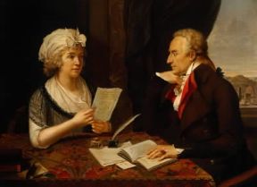 Luisa contessa d'Albany ritratta con Vittorio Alfieri in un dipinto di F.-X.-P. Fabre (Asti, Casa Alfieri).De Agostini Picture Library/A. De Gregorio