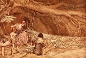 Peter Pan. Illustrazione tratta da un'edizione di Peter Pan and Wendy di J. Barrie.De Agostini Picture Library