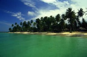 Trinidad e Tobago. Veduta della spiaggia di Pidgeon Point.De Agostini Picture Library/C. Novara