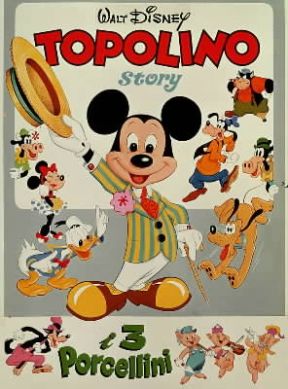 Walt Disney . Manifesto con alcuni dei suoi piÃ¹ celebri personaggi.Walt Disney Production