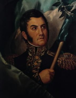 Argentina. Il generale JosÃ© de San Martin in un ritratto (sec. XIX).De Agostini Picture Library/M. Seemuller