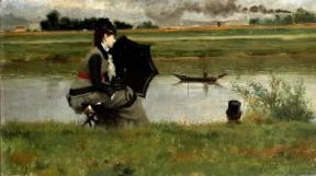 Federico Zandomeneghi. Lungo la Senna (Firenze, Galleria d'Arte Moderna).De Agostini Picture Library/G. Nimatallah