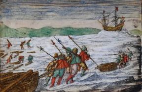 Il recupero della legna. Willelm Barents.De Agostini Picture Library