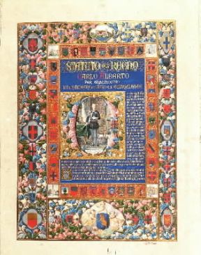 Piemonte. Lo Statuto albertino, promulgato da Carlo Alberto nel 1848 (Torino, Museo del Risorgimento).De Agostini Picture Library/A. De Gregorio