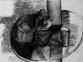 Disegno . Natura morta con pipa di P. R. Picasso (1909; Praga, Galleria Nazionale). De Agostini Picture Library/G. Nimatallah