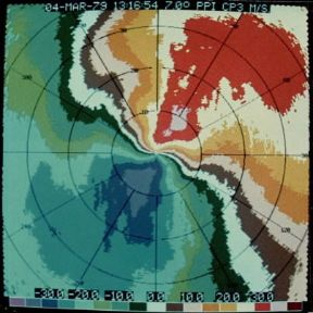 Temporale. Immagine di una perturbazione ripresa da un satellite.NASA