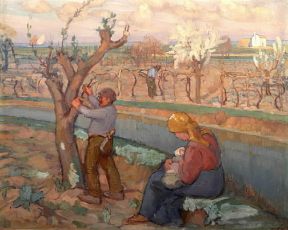 Umberto Moggioli. Primavera a Treporti (Venezia, Museo d'Arte Moderna-Ca' Pesaro).De Agostini Picture Library / A. Dagli Orti