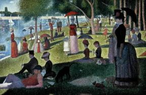 Divisionismo . L'ultimo bozzetto di Una domenica pomeriggio all'isola della Grande Jatte di G.-P. Seurat (Chicago, Art Institute).Chicago, Art Institute