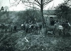 I guerra mondiale. Batteria francese.De Agostini Picture Library / G. Dagli Orti