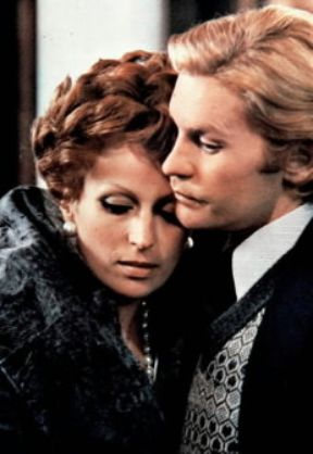 Luchino Visconti. Un fotogramma del film Gruppo di famiglia in un interno con S. Mangano e H. Berger (1974).De Agostini Picture Library