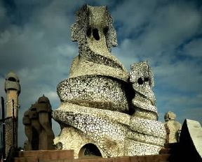Antoni GaudÃ­. Un camino del terrazzo di casa MilÃ  a Barcellona.De Agostini Picture Library