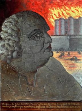 Donatien Alphonse FranÃ§oise, marchese di Sade in un ritratto di Man Ray (1938).De Agostini Picture Library