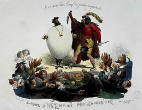 Ernani o l'onore castigliano. Caricatura del sec. XIX ispirata al dramma di V. Hugo (Parigi, MusÃ©e Carnavalet).De Agostini Picture Library/M. Seemuller