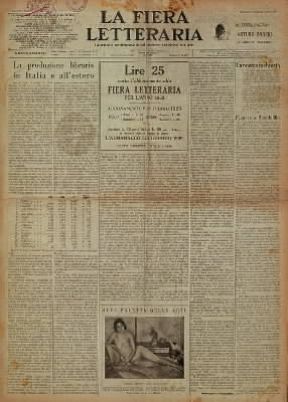 La fiera letteraria. Prima pagina di un numero del 1929.De Agostini Picture Library