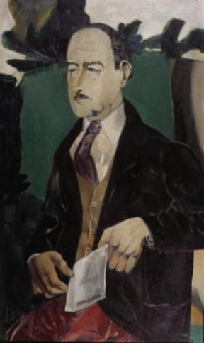 Salvatore Quasimodo. Il poeta in un ritratto di Remo Brindisi (Milano, Coll. Quasimodo).De Agostini Picture Library/C. Dani