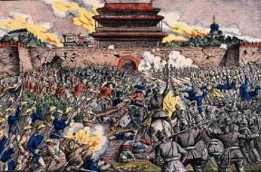 Boxers . Lo scontro del 15 agosto 1900 tra i Boxers e le truppe del generale Seymour.De Agostini Picture Library