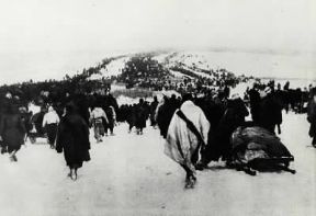II guerra mondiale. La ritirata italiana sul fronte russo.De Agostini Picture Library