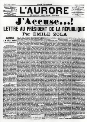 L'Aurore con il J'accuse di Ãˆ. Zola.De Agostini Picture Library