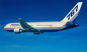 Aviazione. Boeing 767, destinato al trasporto passeggeri su medio raggio.Aeritalia