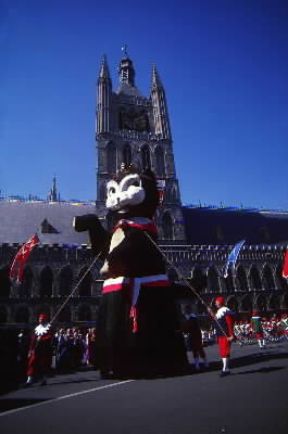 Belgio . Un momento della festa dei gatti di Ypres.De Agostini Picture Library/C. Sappa