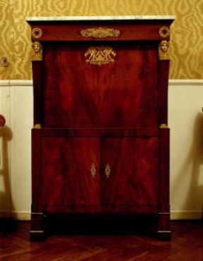 Jacob . Scrivania con piano ribaltabile in stile Impero attribuita alla famiglia di ebanisti francesi.De Agostini Picture Library/A. Dagli Orti