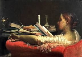 Federico Faruffini. Lettrice (Milano, Galleria d'Arte Moderna).De Agostini Picture Library/G. Cigolini