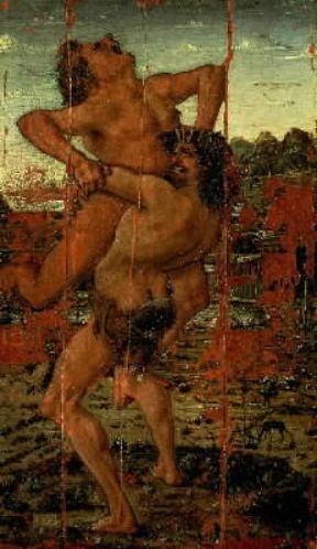 Pollaiolo. Ercole e Anteo (Firenze, Uffizi).De Agostini Picture Library