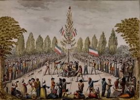 Albero della libertÃ  in una stampa francese del sec. XVIII (Parigi, MusÃ©e Carnavalet).De Agostini Picture Library/G. Dagli Orti