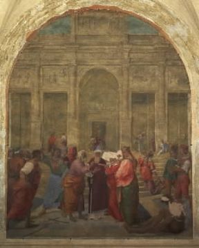 Francesco di Cristofano, detto il Franciabigio. Sposalizio della Vergine (Firenze, Chiostrino della SS. Annunziata).Firenze, Annunziata