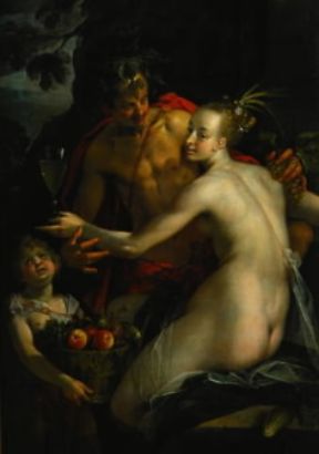 Hans von Aachen. Bacco, Venere e Amore (Vienna, Kunsthistorisches Museum).De Agostini Picture Library/G. Nimatallah